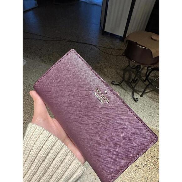 Handbags - Kate Spade New York Slim Bifold Plum Purple Wallet